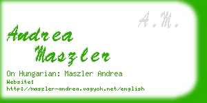 andrea maszler business card